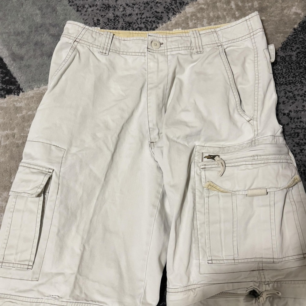Old Navy Cargo Pants Men 30x30 Beige Convertible Zip Off Outdoor Military‎ Y2K - Picture 9 of 16